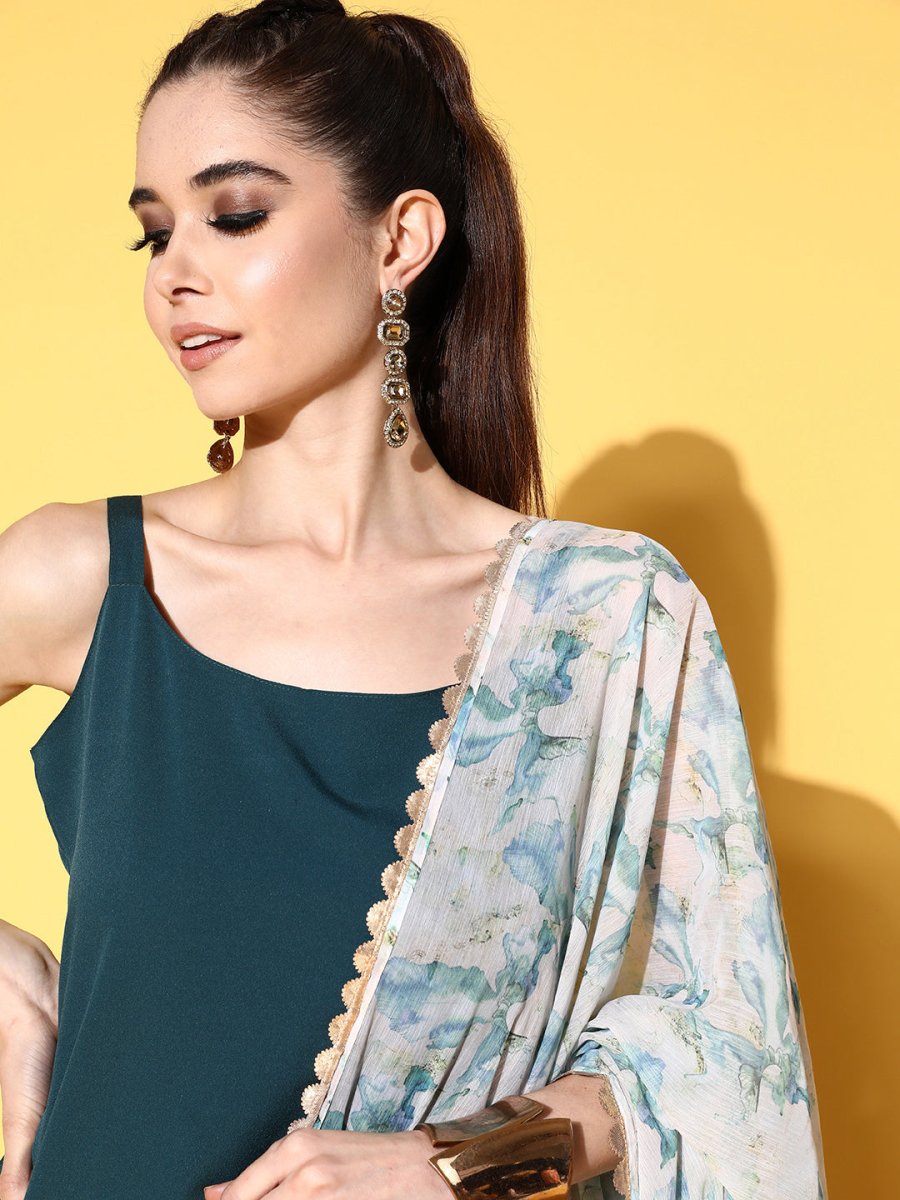 Ahalyaa Women Gotta Patti Kurta with Palazzos & With Dupatta | Swadesiicart