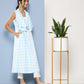 Ahalyaa Women Blue & White Checked Kurta | Swadesiicart