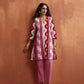 trueBrowns Pink Geometric Print Kurta Co-ord Set - Swadesiicart