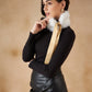 InWeave Women's Pure White Fur Neckpiece - Swadesiicart