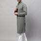 Even Apparels Multi Pure Cotton Kurta With Band Collar | Swadesiicart