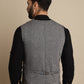 Even Apparels Men's Black Woolen Waistcoat with welt pockets | Swadesiicart