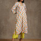 trueBrowns Multicolour Lehariya Printed Silk Kurta Pant Set | Swadesiicart