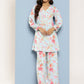 Ahalyaa Women Floral Printed Regular Tunic with Palazzos | Swadesiicart