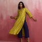 trueBrowns Lime Viscose Silk Kurta Set | Swadesiicart