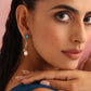 trueBrowns Brass Pearl Drop Earrings - Swadesiicart