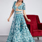 House of Panchhi Turquoise Blue Net Sequins, Mirror And Thread Embroidery Lehenga Choli & Dupatta | Swadesiicart