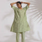 trueBrowns Green Cotton Floral Embroidered Kurta Co-ord Set - Swadesiicart