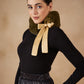 InWeave Women's Mehandi Green Fur Neckpiece - Swadesiicart