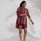 trueBrowns Purple Cotton Print Short Co-ord Set - Swadesiicart