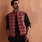 trueBrowns Men's Beige Printed Nehru Jacket | Swadesiicart
