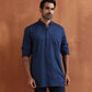 trueBrowns Men's Blue Cotton Short Kurta | Swadesiicart