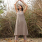 trueBrowns Grey Cotton Embroidered S/L Kurta Set | Swadesiicart