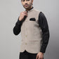 Even Apparels Men's Beige Nehru Jacket With Welt Pockets | Swadesiicart
