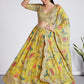 House of Panchhi Mustard Colour Organza Floral Design Digital Print Lehenga Choli & Dupatta | Swadesiicart
