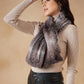 InWeave Women's Dark Grey Double Shade Faux Fur Neck Warmer - Swadesiicart