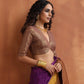 trueBrowns Brown Gold Metallic Blouse | Swadesiicart