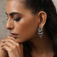 trueBrowns Silver Tone Leaf Stud Earrings - Swadesiicart