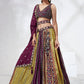 House of Panchhi Green Pure Georgette Sequins And Thread Embroidery Lehenga Choli & Dupatta | Swadesiicart