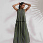 trueBrowns Grey Cotton Skirt Co-ord Set - Swadesiicart