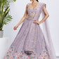 House of Panchhi Burgundy Pure Georgette Sequins And Thread Embroidery Lehenga Choli & Dupatta | Swadesiicart