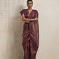trueBrowns Purple Gold Metallic Ready To Wear Saree | Swadesiicart