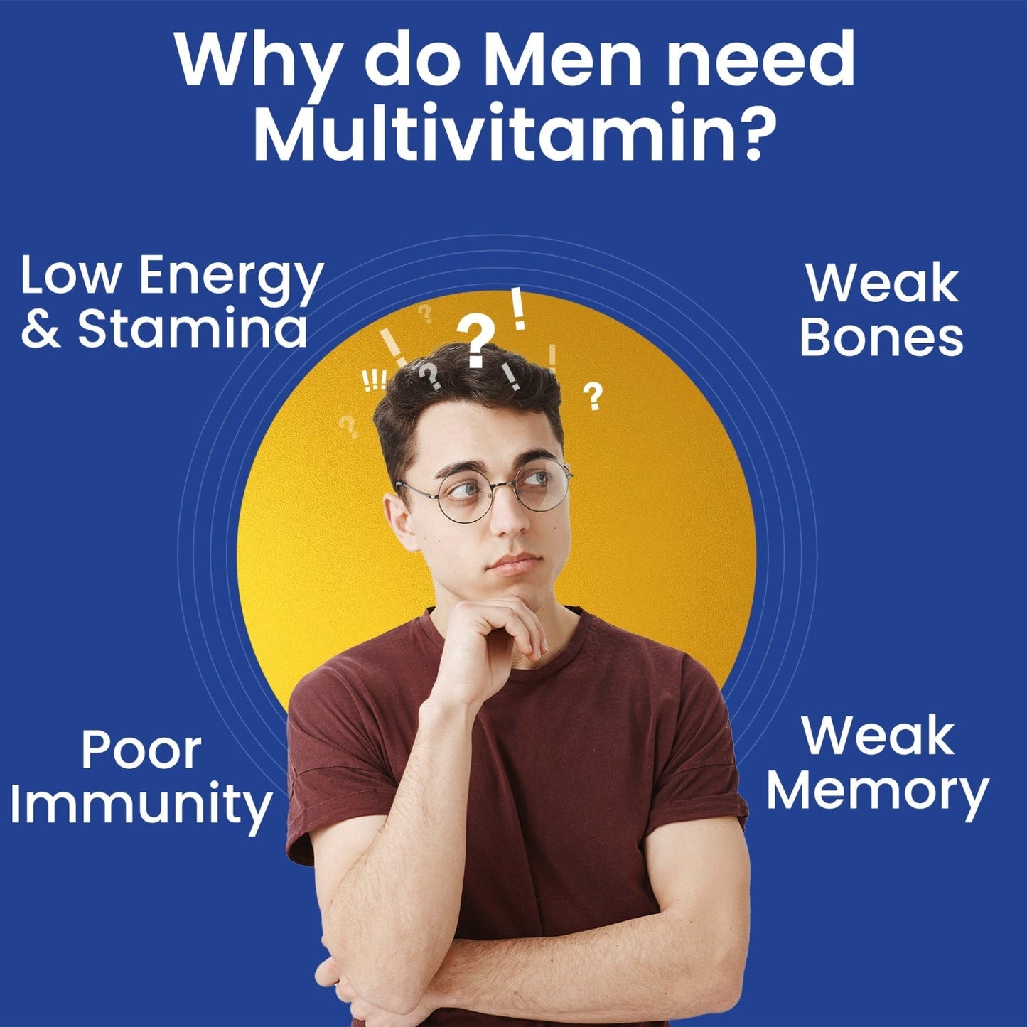 Dr Morpen Iron & Zinc + Multivitamin Men Tablets Combo | Swadesiicart