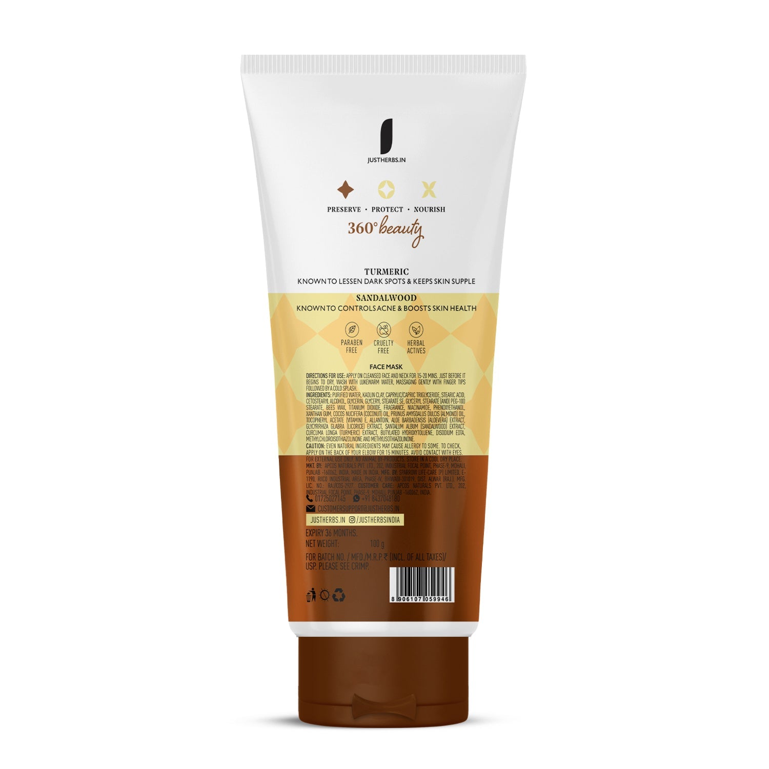 Ubtan Turmeric + Sandalwood Face Mask 100g