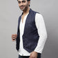 Even Apparels Men's Blue Nehru Jacket With Welt Pockets | Swadesiicart