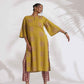 trueBrowns Green Cotton Print HighSlit Kurta Set | Swadesiicart