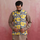 trueBrowns Men's Grey Ikat Print Cotton Reversible Nehru Jacket | Swadesiicart