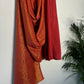 trueBrowns Rust Metallic Saree | Swadesiicart