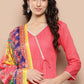 InWeave Women's Camelia Gota Angrakha Kurta Set W Yellow Orange Dupatta - Swadesiicart