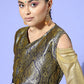 InWeave Women's Navy Brocade Jacket - Swadesiicart