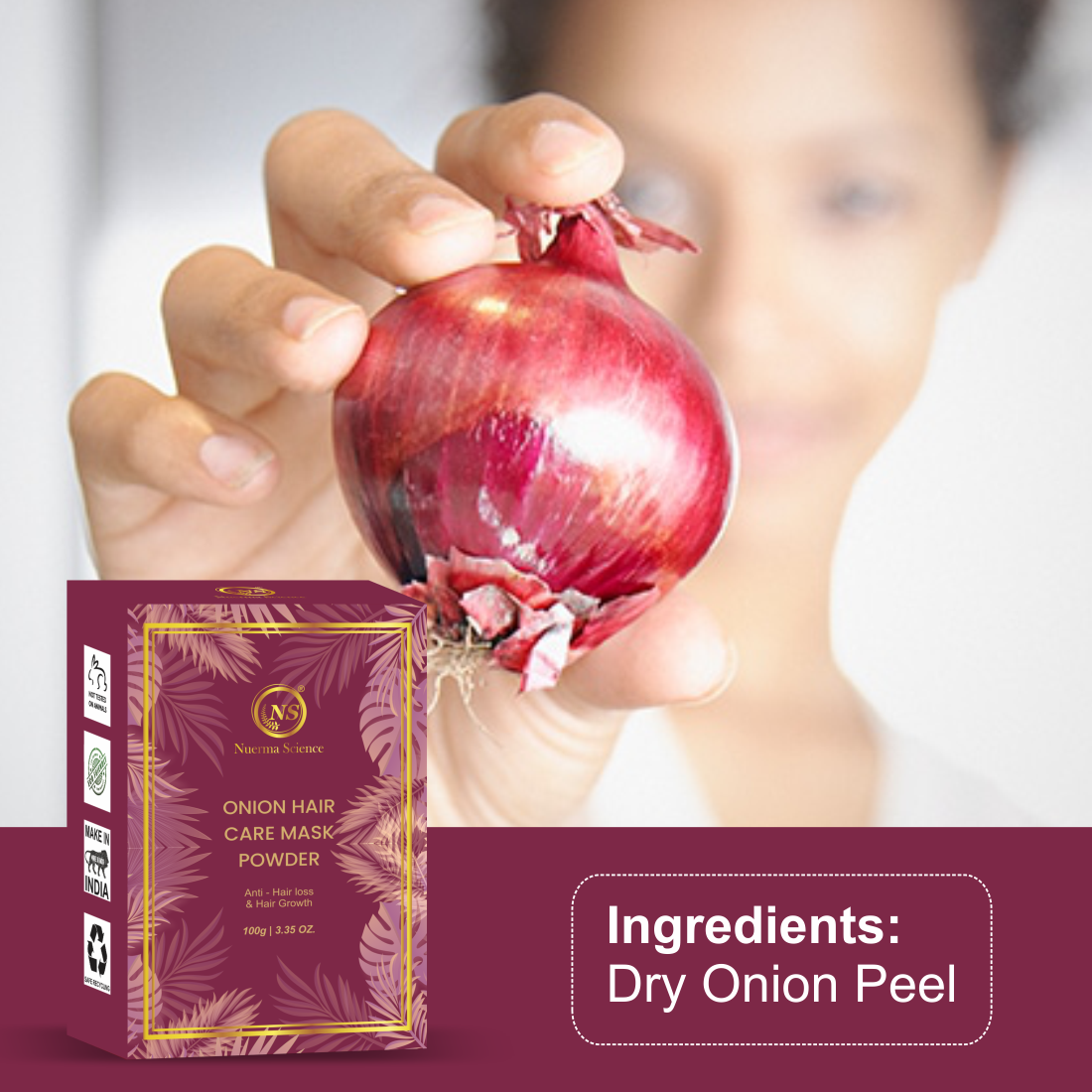 Nuerma Science Onion Powder For Hair Mask | Swadesiicart