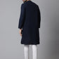 Indian Clothing Even Apparels Blue Sherwani Kurta With Asymetrical Cut | Swadesiicart