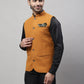 Even Apparels Men's Orange Pure Wool Nehru Jacket | Swadesiicart