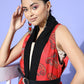 InWeave Women's Orange Paisley Reversible Shrug - Swadesiicart