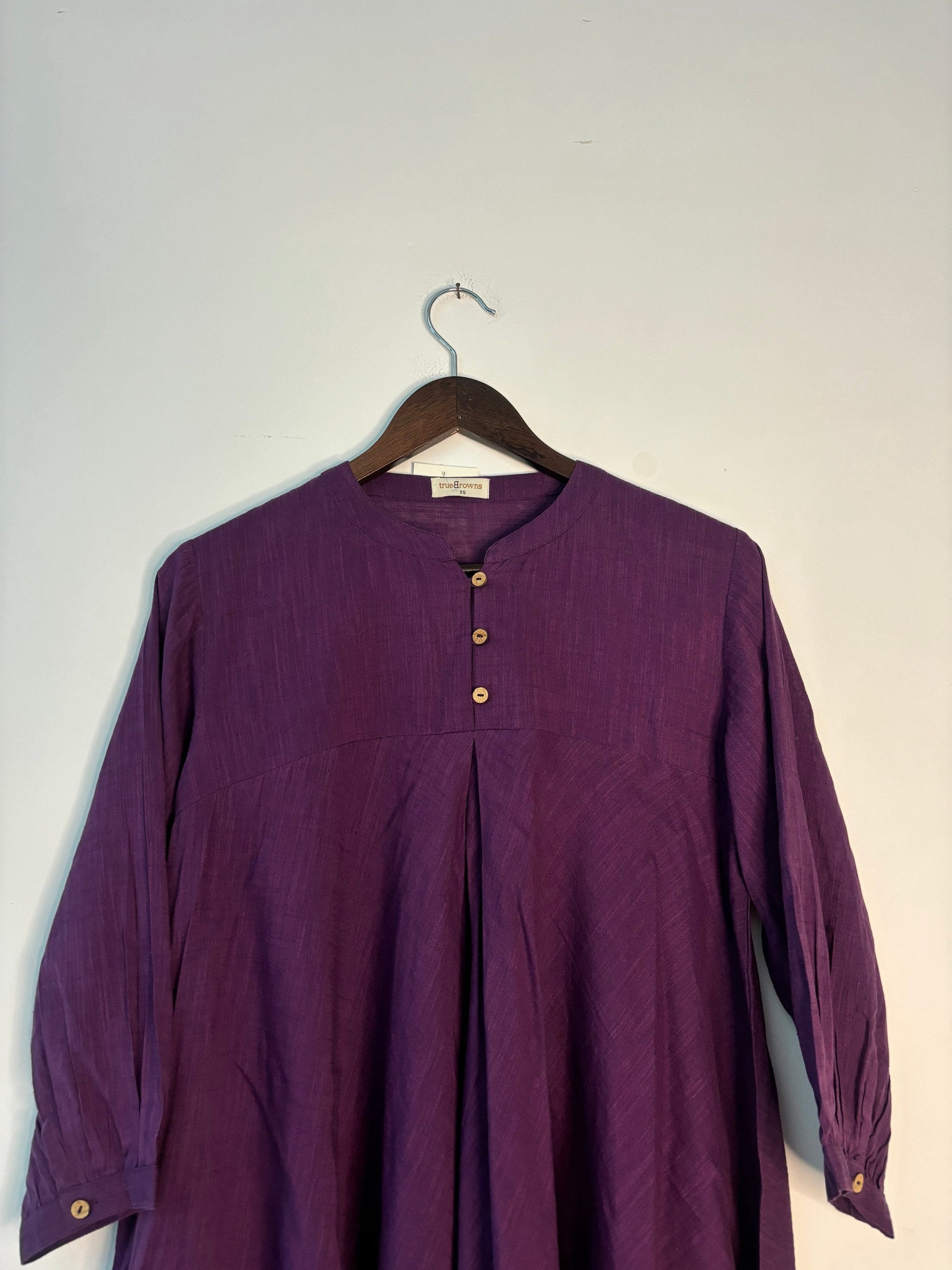trueBrowns Purple Slub Top | Swadesiicart