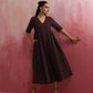 trueBrowns Cola Cotton Dobby Dress | Swadesiicart