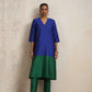 trueBrowns Blue Silk Kurta Set | Swadesiicart