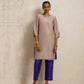 trueBrowns Lilac Tissue Kurta Co-ord Set - Swadesiicart