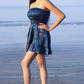 Noroke Modal Steel Blue Printed Mini Tiered Dress | Swadesiicart