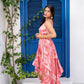 Noroke Vintage Crepe Vintage Printed Long Tiered Maxi Dress - Printed | Swadesiicart