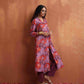trueBrowns Purple Print Shirt Kurta Set | Swadesiicart