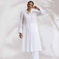 trueBrowns White Check Cotton Kurta Set | Swadesiicart
