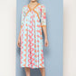 Ahalyaa Floral Printed Midi Empire Ethnic Dress | Swadesiicart