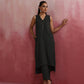 trueBrowns Dark Olive Green Cotton Dobby Kurta Set | Swadesiicart