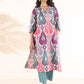 trueBrowns Green Cotton Ikat Kurta Pant Set | Swadesiicart
