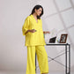 trueBrowns Lime Cotton Dobby V-Neck Co-ord Set - Swadesiicart